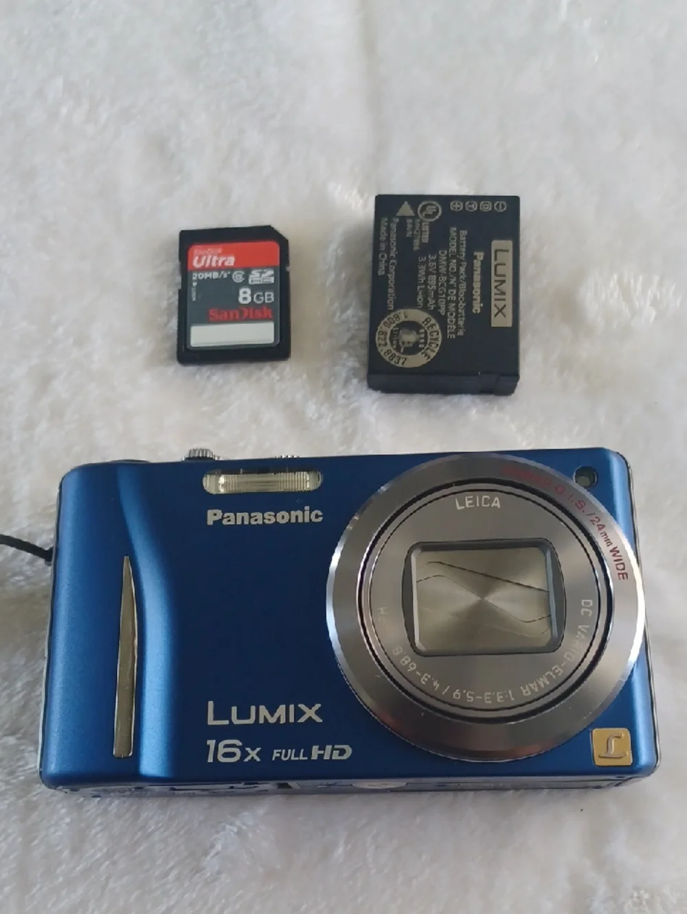 Panasonic Lumix Blue Compact Digital Camera Model DMC-ZS10